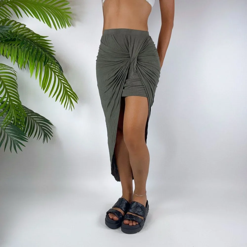 Vintage Y2K Rue 21 Fairy Grunge Low Rise Boho Hippie Wrap Midi Skirt / Size: S - Picture 3 of 6